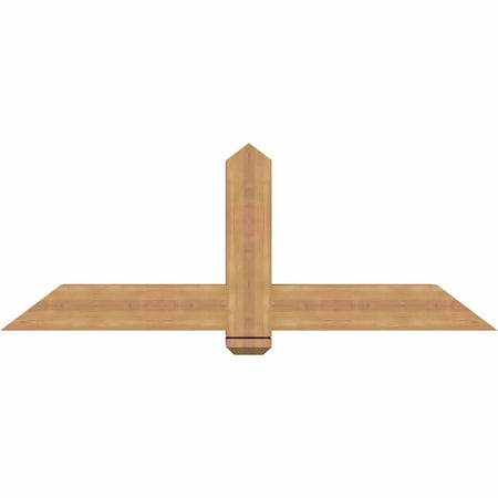 Ekena Millwork Eugene Smooth Timber Gable Bracket, Western Red Cedar, 60"W x 22"H x 5 1/2"D x 5 1/2"F, 9/12 Pitch GBW060X22X0606EUG00SWR